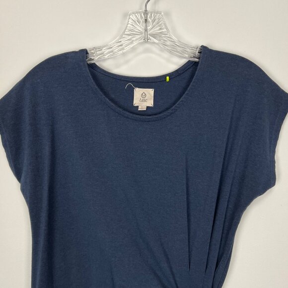 Tasc Performance Womens Navy Blue Tie Front T Shirt Dress Activewear size Small - Picture 2 of 11